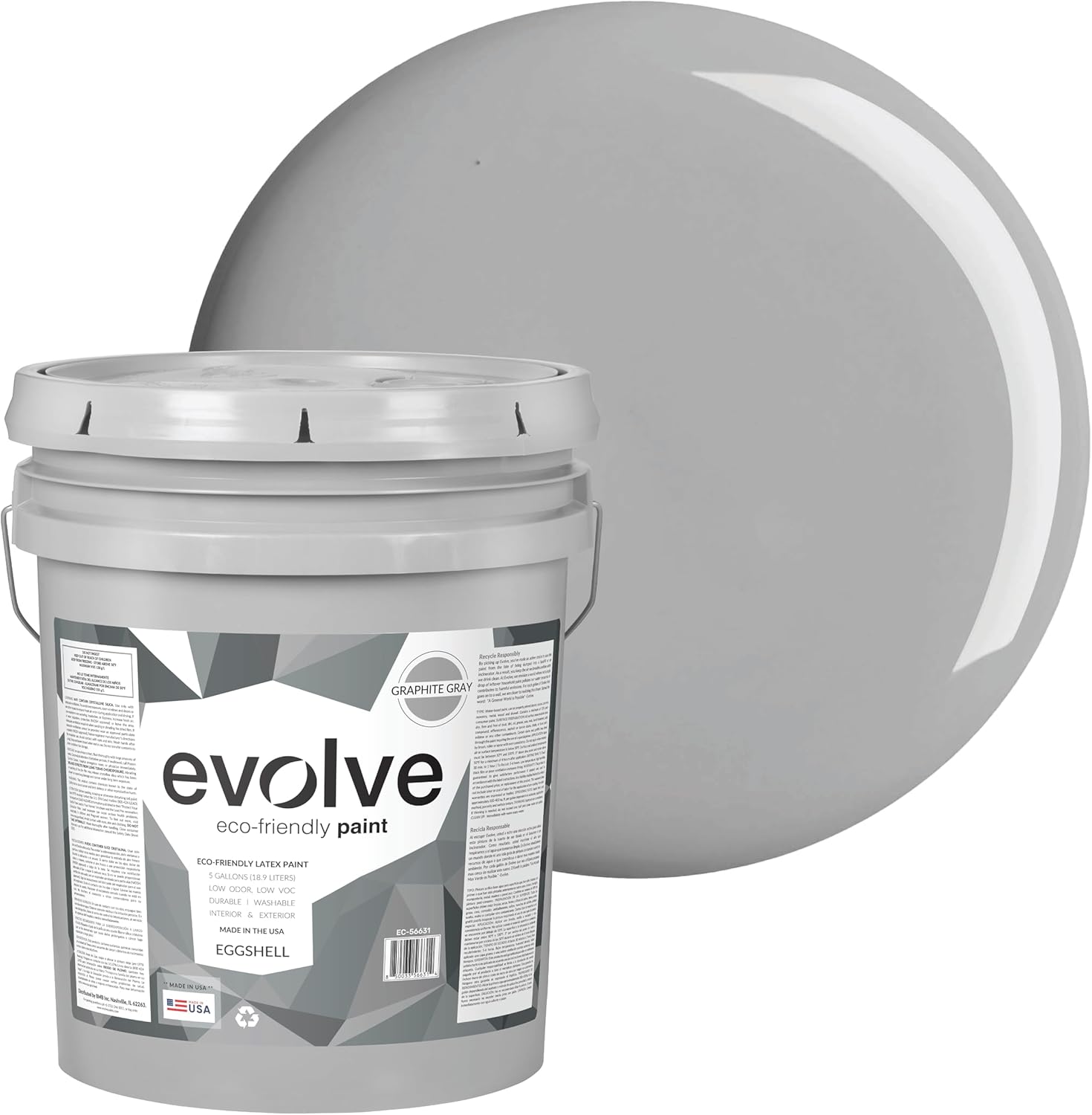 Eggshell Graphite Gray Paint